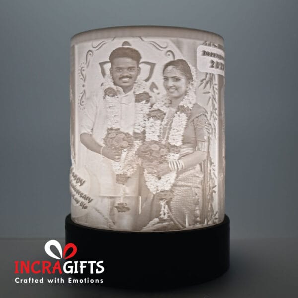Cylindrical Lithophane Table Lamp - Image 2
